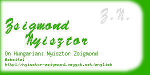 zsigmond nyisztor business card